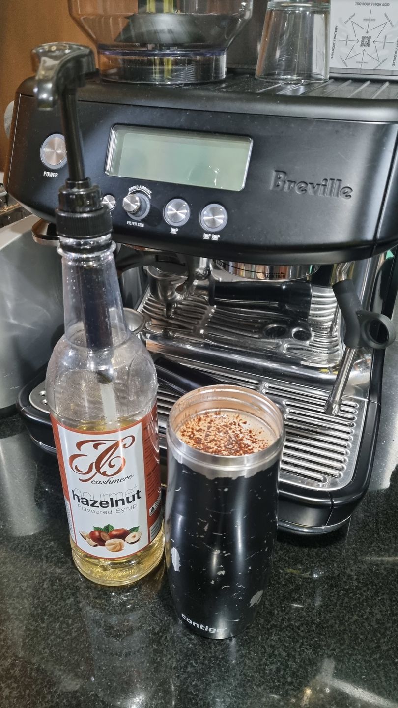 Customer photo review of Hazelnut Coffee Syrup