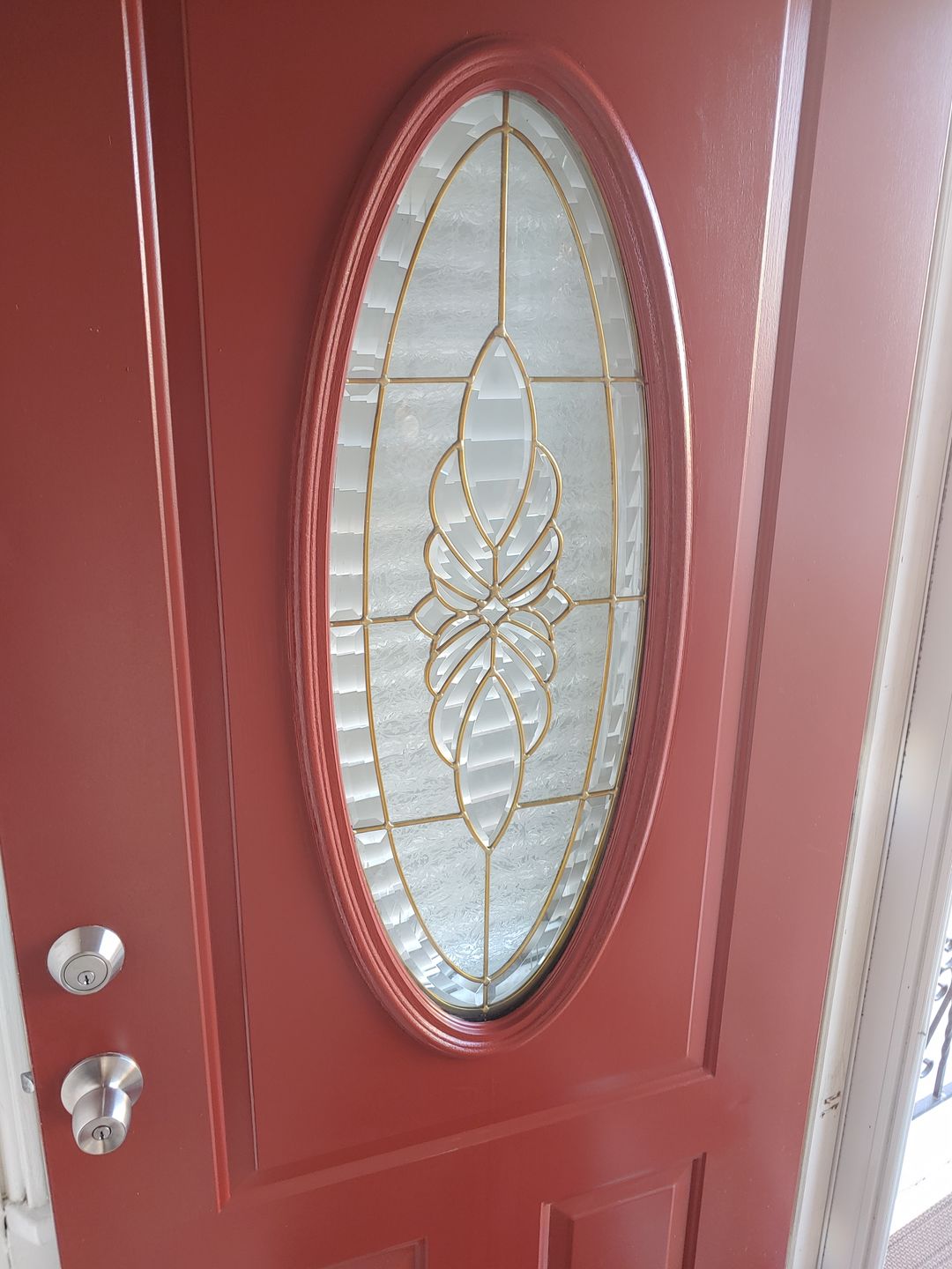Customer photo review of Small Oval 16" x 39" Frame Kit for 1" Glass