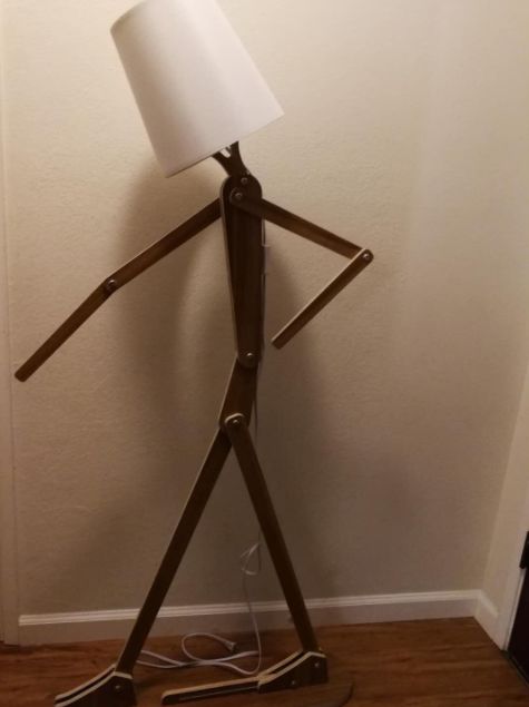 Customer photo review of Decorative Floor and Swing Arm Floor Lamp, Wooden Reading Lights for Kids, Bedroom, Living Room, Home, Office, Farmhouse, LED Bulb Included