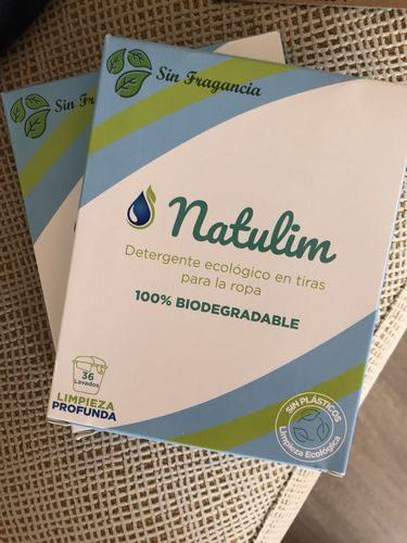 Customer photo review of Eco-Tiras de Detergente 40 lavados Natulim