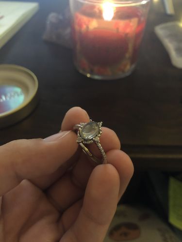 Customer photo review of Sterling Silver 925 Moonstone Ring