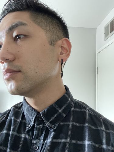 Customer photo review of Mister Kunai Earring