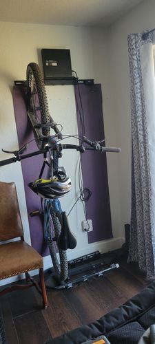 Customer photo review of 2 Bike Wall Mount Bike Storage