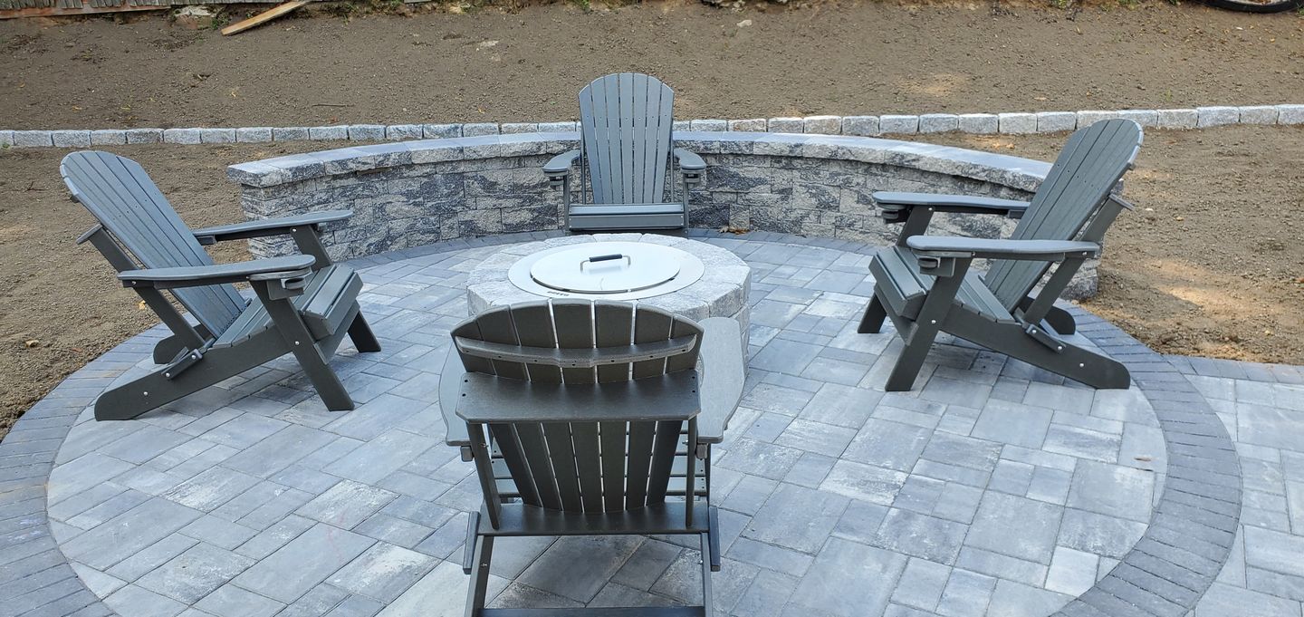 Customer photo review of Set of 4 - DuraWeather Poly® King Size Folding Adirondack Chair with Collapsible Cup Holders