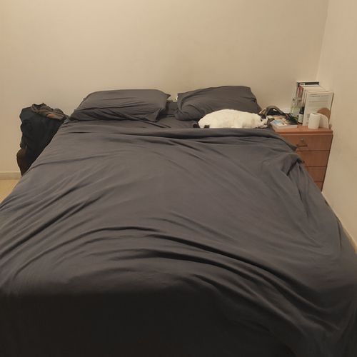 Customer photo review of מצעים מכותנה ארוכת סיבים סרוגה - גֶ׳רסִי