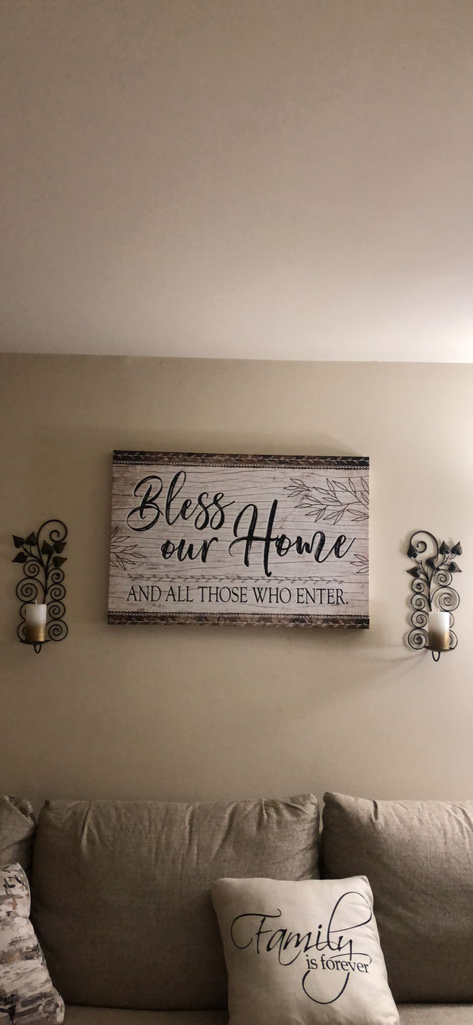 Customer photo review of "Bless Our Home And All Those Who Enter" Premium Canvas