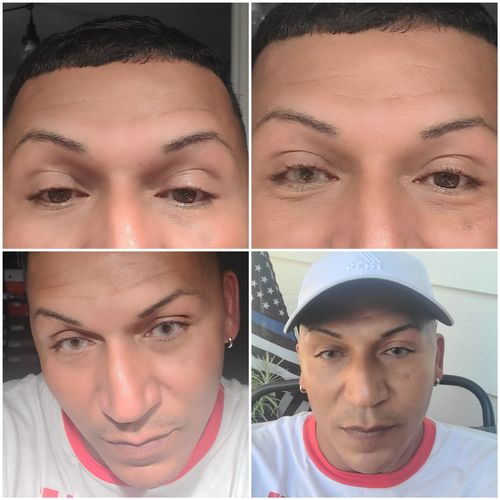 Customer photo review of Polar Lights Grey Prescription Contact Lenses