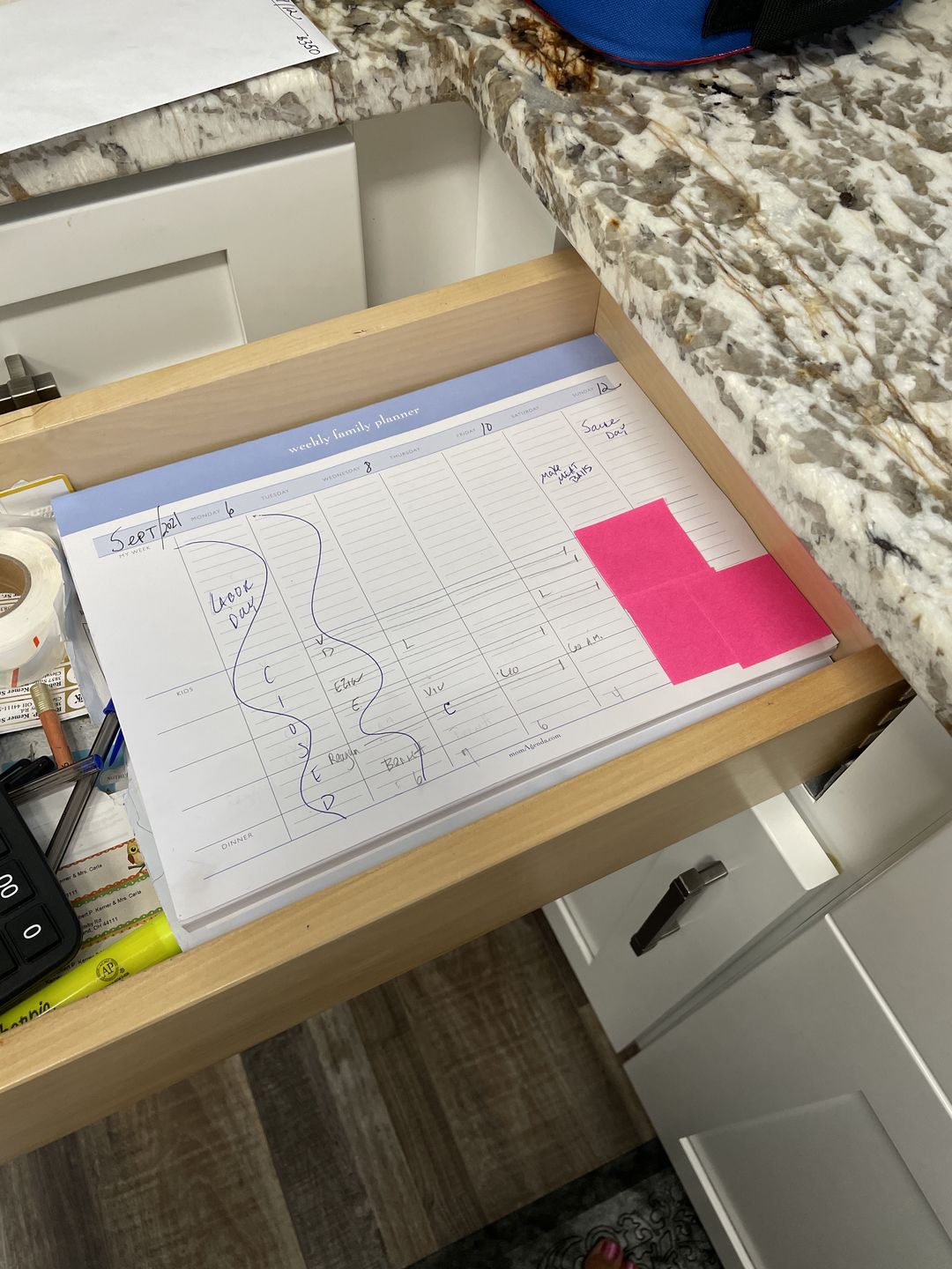Customer photo review of Weekly Family Planner Pad
