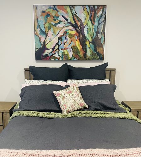 Customer photo review of Eucalypt Forest -  Original Abstract Australian Bush Nature Painting Stretched Canvas Wall Art Print