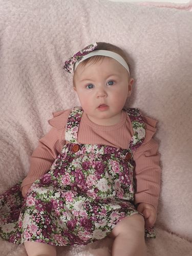 Customer photo review of Evie Floral Pinafore Set