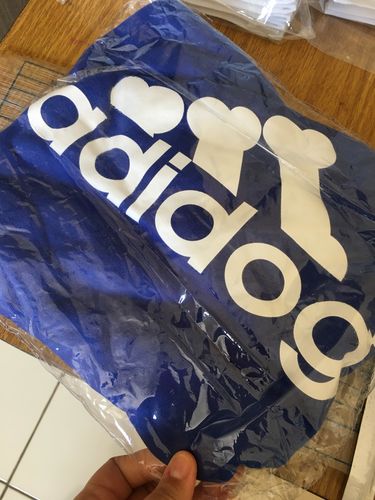 Customer photo review of Felpa "Adidog" Blu