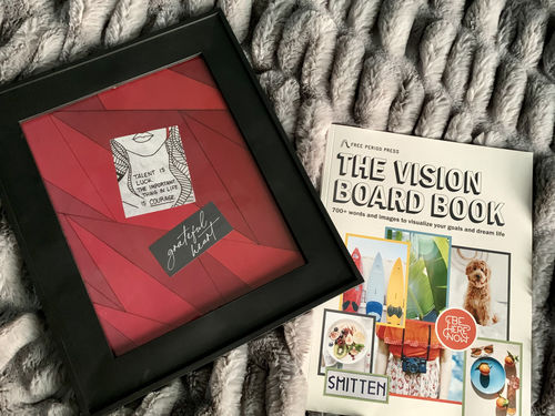 Customer photo review of The Vision Board Book: 700+ words and images to visualize your goals and dream life