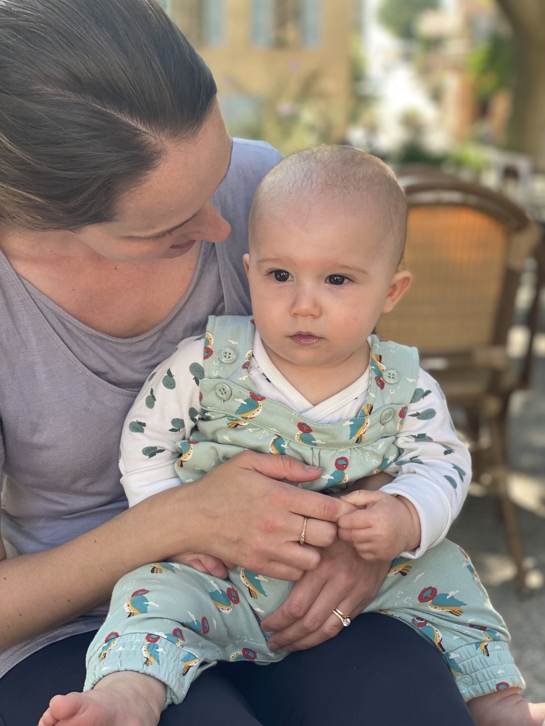 Customer photo review of Little Woodpecker Playdays Dungarees