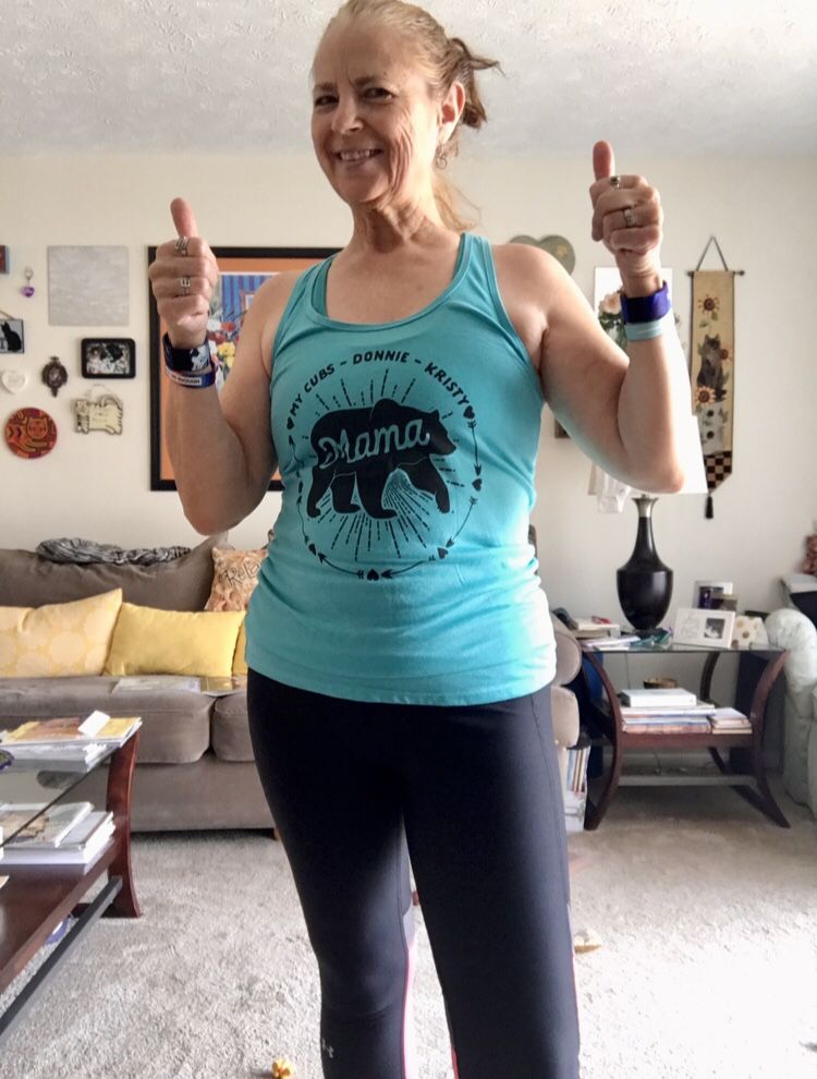 Customer photo review of PERSONALIZED Mama Bear Premium Tank Tops