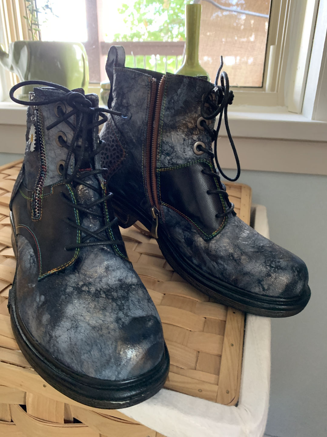 Customer photo review of Genuine Leather Vintage Boots