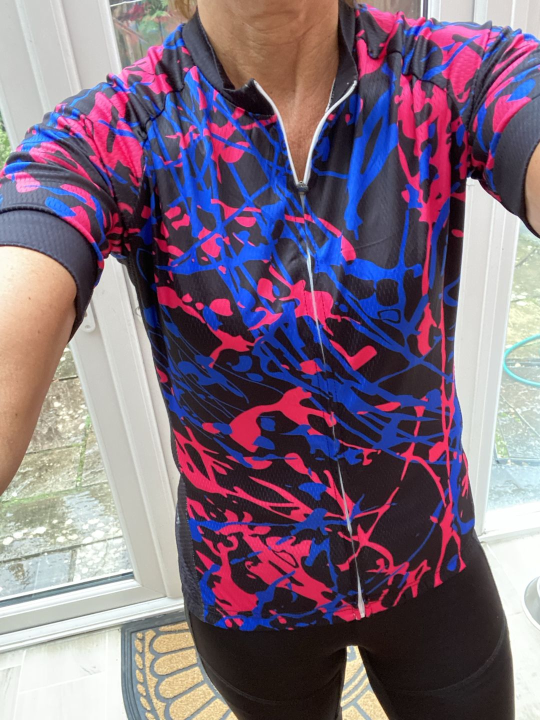 Customer photo review of Dazzling Graffiti Cycling Jersey
