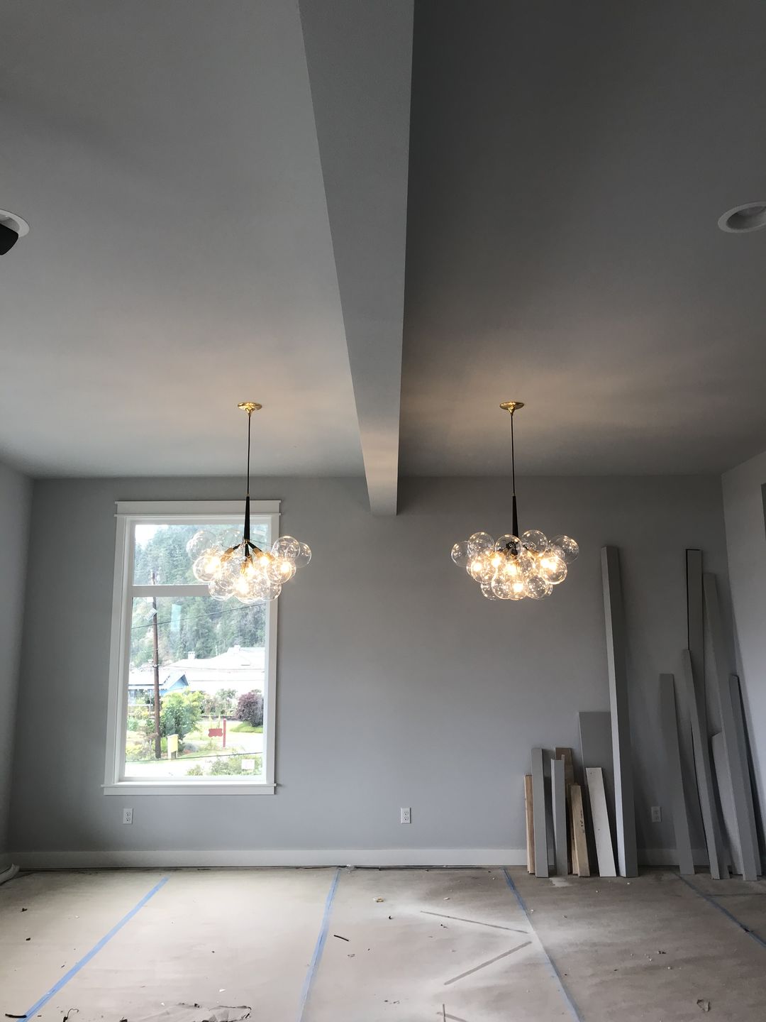 Customer photo review of Modern Clear Glass Bubble Cluster Chandelier