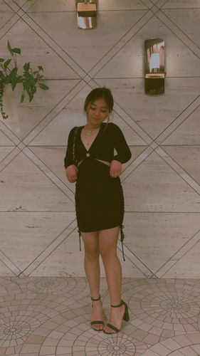 Customer photo review of Aaliyah Mini Dress - Black