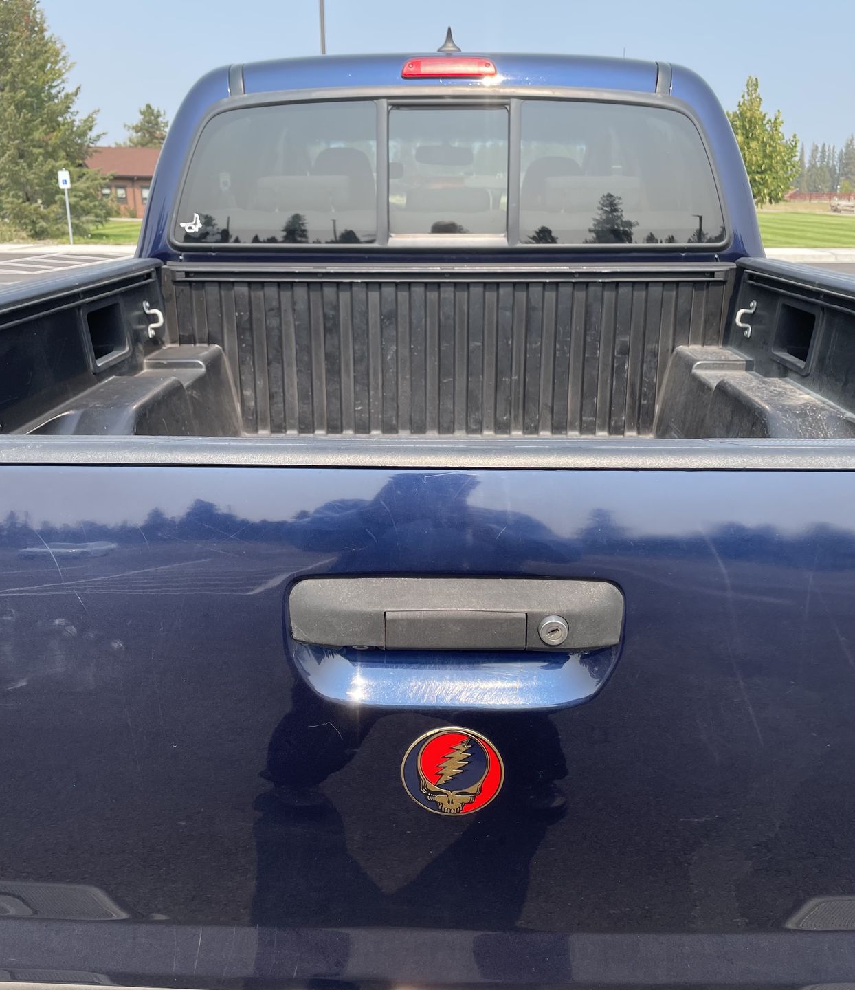 Customer photo review of Grateful Dead Metal Finish Steal Your Face Bumper Sticker