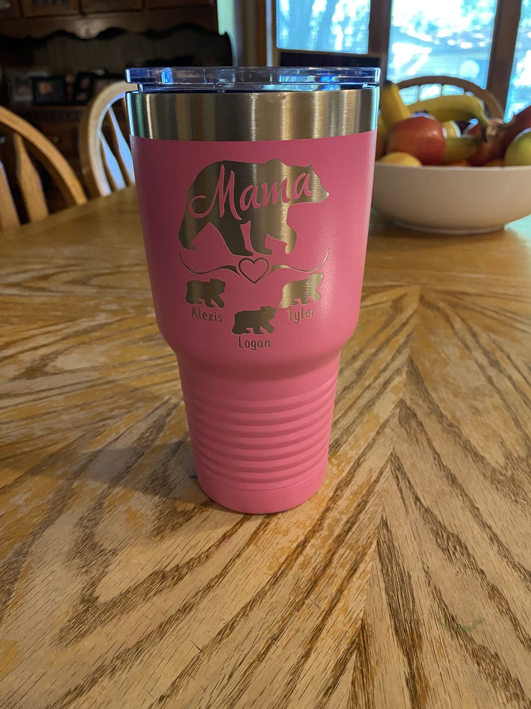 Customer photo review of Mama Bear (CUSTOM) Tumbler Personalized with Child's Name