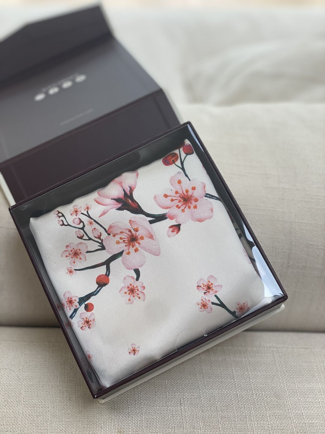 Customer photo review of Cherry Blossom Pure Silk Pillowcase