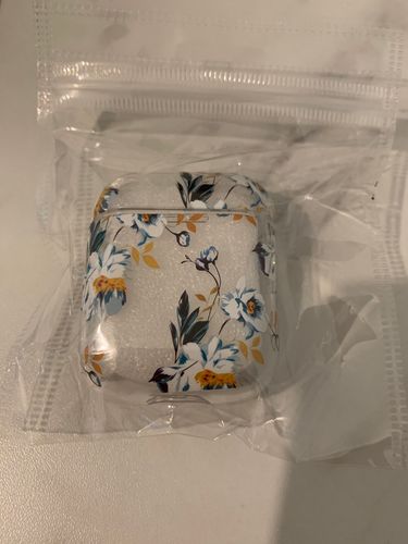 Customer photo review of Watercolor Floral Apple Airpods Case