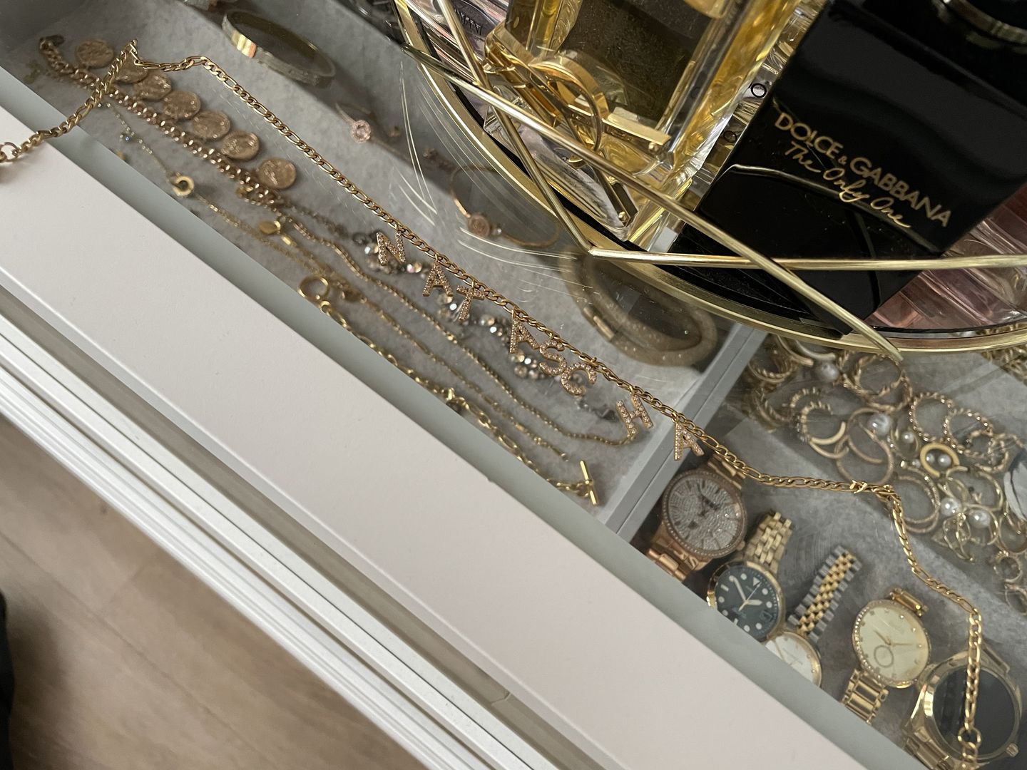Customer photo review of Namenskette | 18K vergoldet