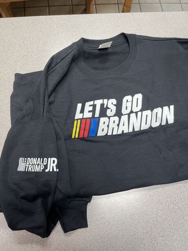 Customer photo review of Let's Go Brandon Crewneck Sweatshirt