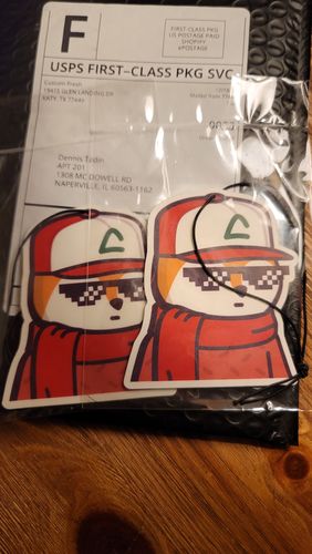 Customer photo review of Two Custom Air Fresheners