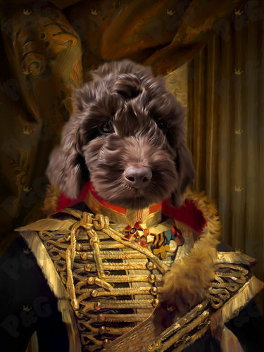 Customer photo review of The Colonel: Custom Pet Canvas