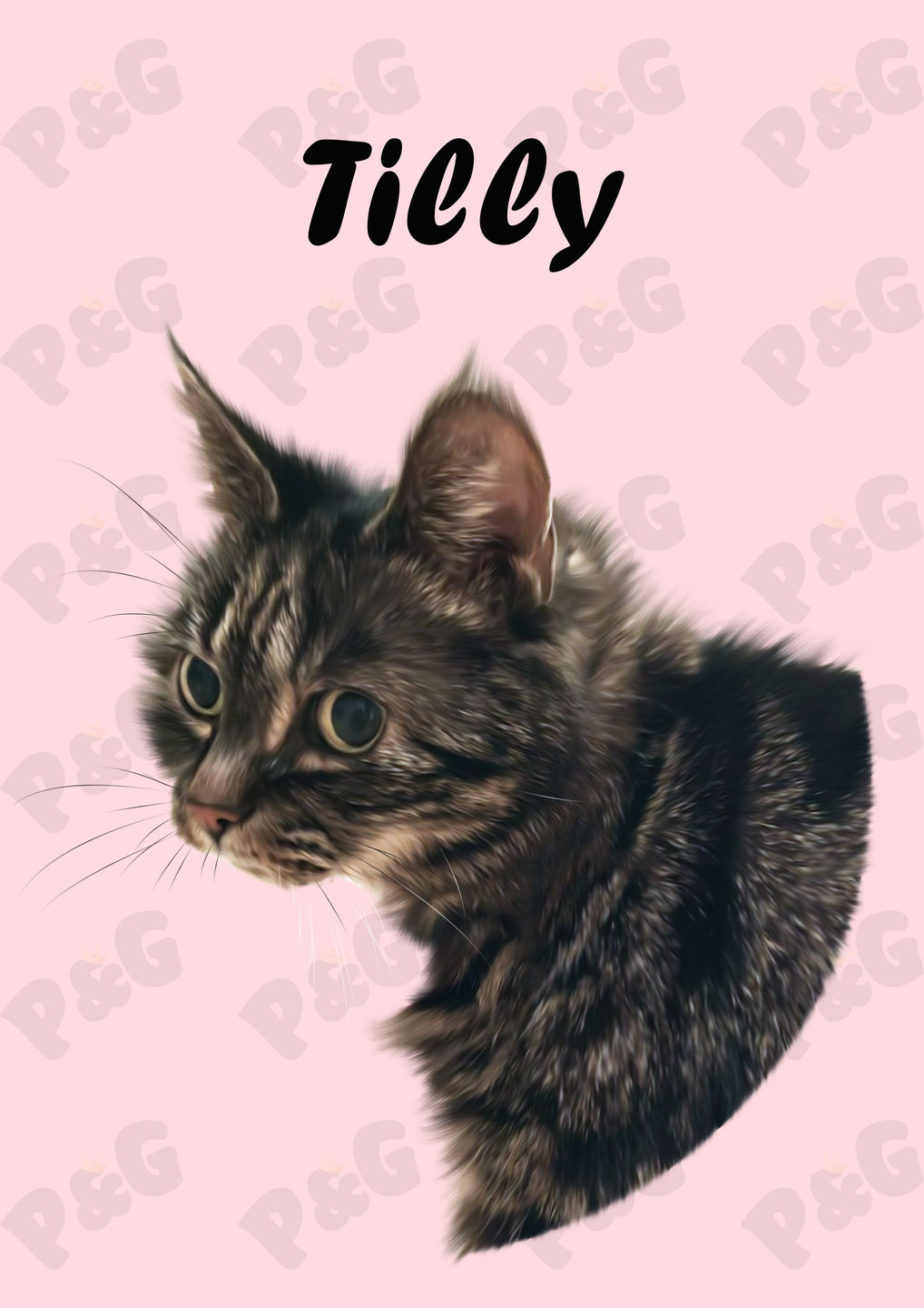 Customer photo review of Minimalist: Custom Pet Portrait