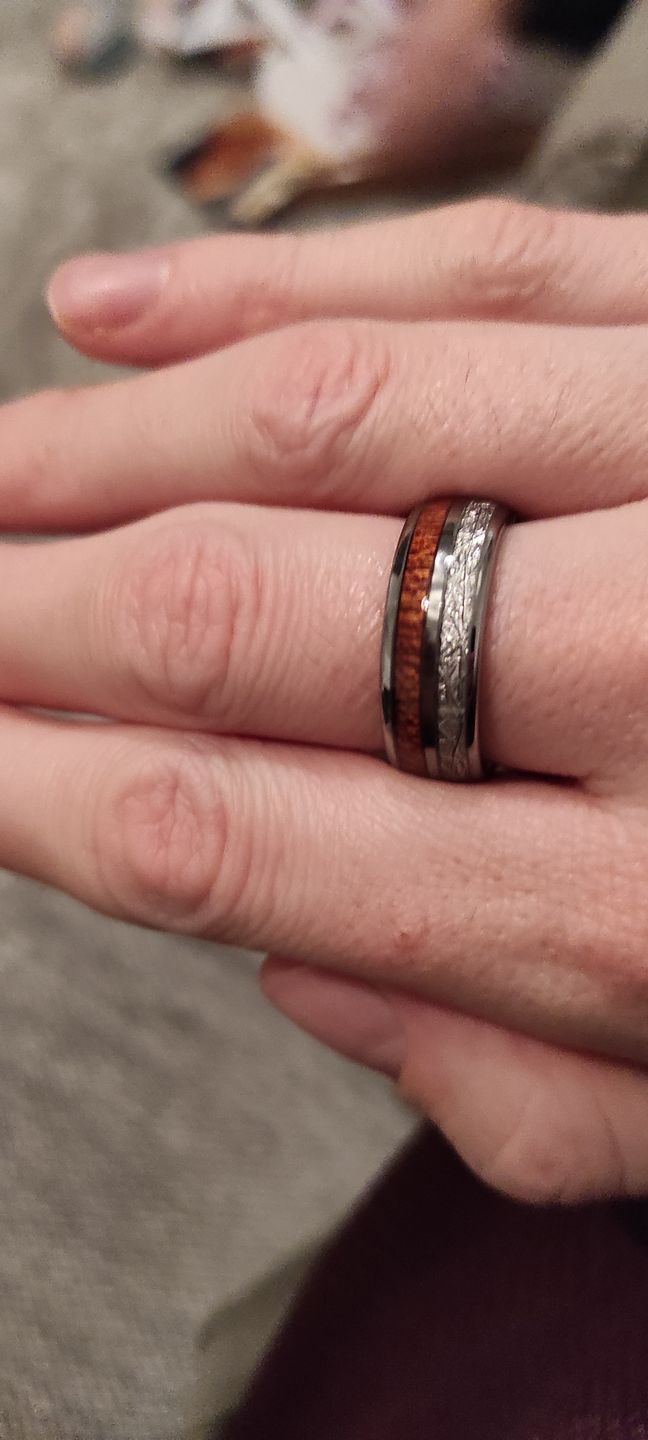 Customer photo review of The Wood and Steel Wonder Ring