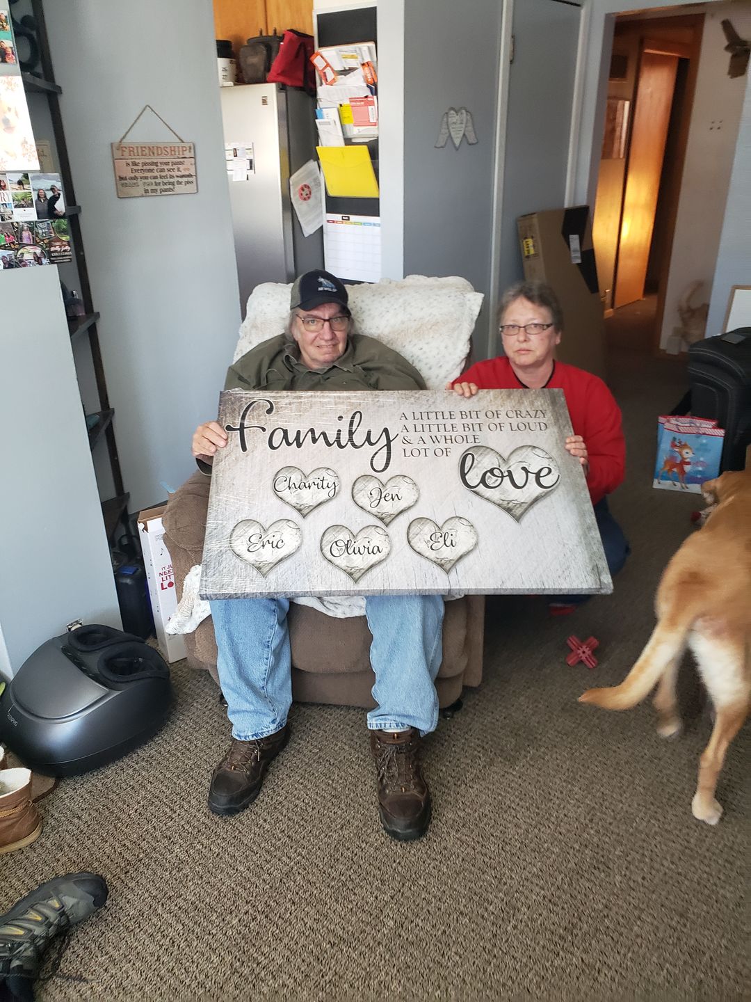 Customer photo review of Personalized "Family... Love" Premium Canvas