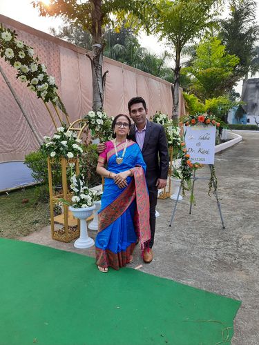 Customer photo review of SPANISH BLUE WOVEN PAITHANI SAREE