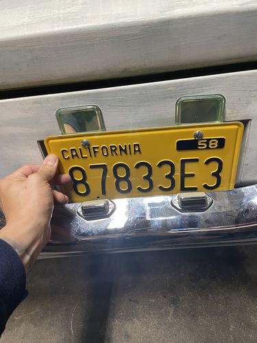 Customer photo review of 1958 CALIFORNIA LICENSE PLATE 6"x12" (156.5mm x 305mm)