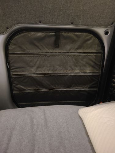 Customer photo review of Promaster - Rear Door Shades (set)
