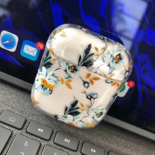 Customer photo review of Watercolor Floral Apple Airpods Case