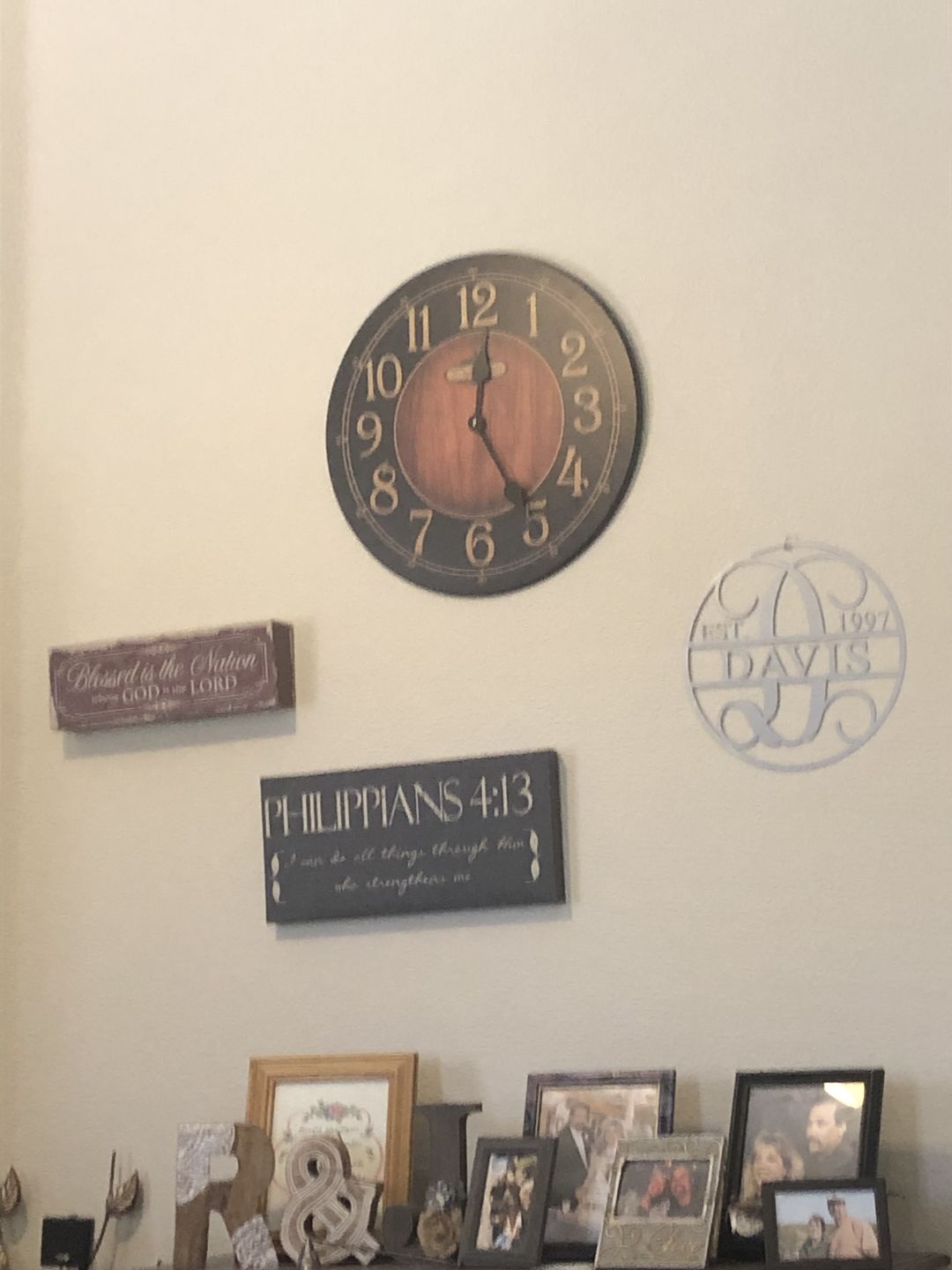 Customer photo review of 15" Established Circle Name and Date Monogram
