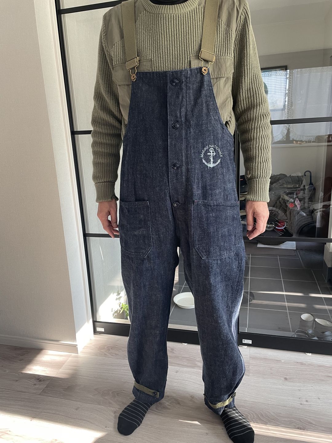 Customer photo review of アメリカンレトロ海軍デッキオーバーオール　デニム