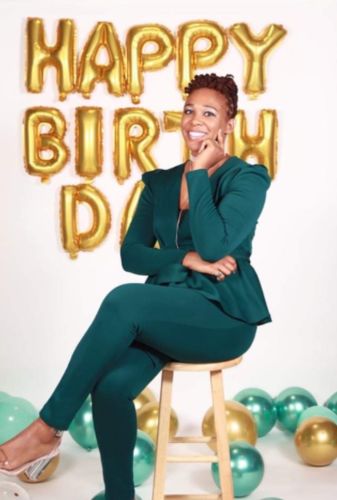 Customer photo review of Solid Color Modern Strappy Pant Suit