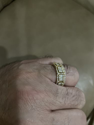 Customer photo review of *NEW* 14K Men’s Diamond Round Baguette SQ 💎 Ring Round TT JTJ™-