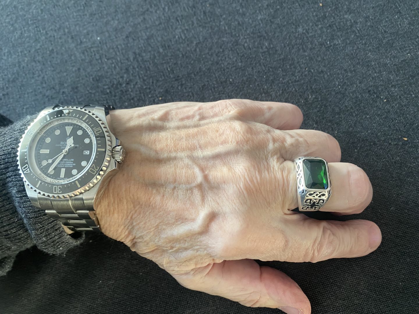 Customer photo review of GREEN GEM. - 925 SILVER