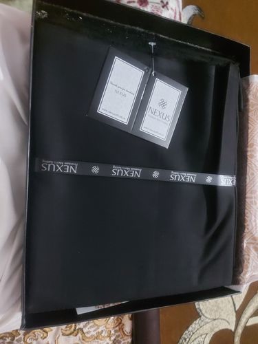 Customer photo review of Majestic 100% Cotton (Black) Unstitched suit