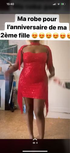 Customer photo review of Geometric Print Pretty Tassel Mini Dress