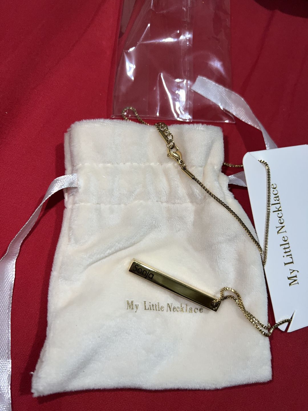 Customer photo review of Collier Personnalisé Barre 3D