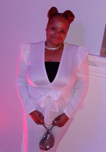 Customer photo review of Solid Color Modern Strappy Pant Suit