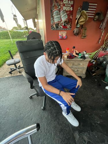 Customer photo review of Solid Track Pants Red (100-400)
