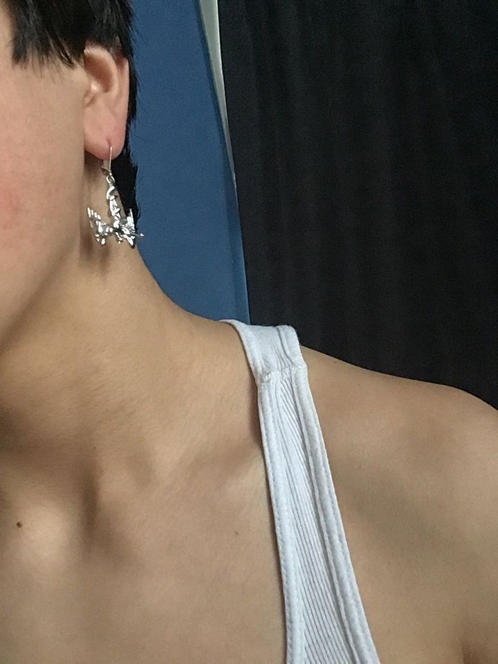 Customer photo review of FALLEN ANGEL EARRING