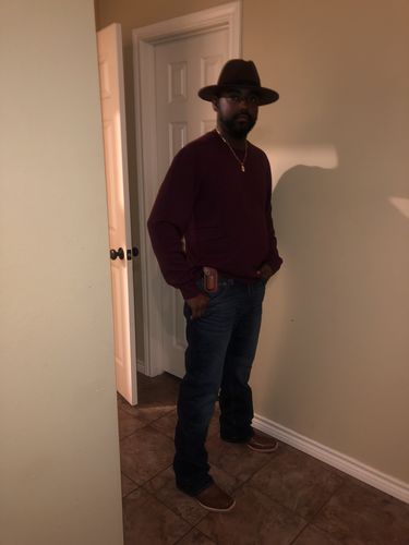 Customer photo review of Cuban Link Chain Initial Necklace