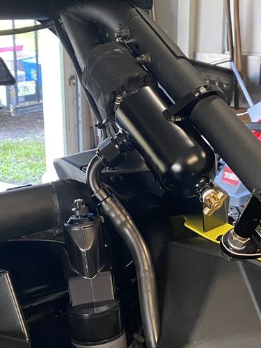 Customer photo review of RPM SxS Dual Baffle Can-Am Maverick X3 Oil Catch Can